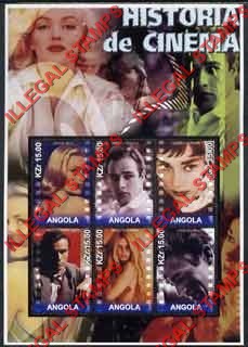 Angola 2002 History of Cinema Illegal Stamp Souvenir Sheets of 6 (Sheet 4) Angola 2002 History of Cinema Illegal Stamp Souvenir Sheets of 6 (Sheet 4)