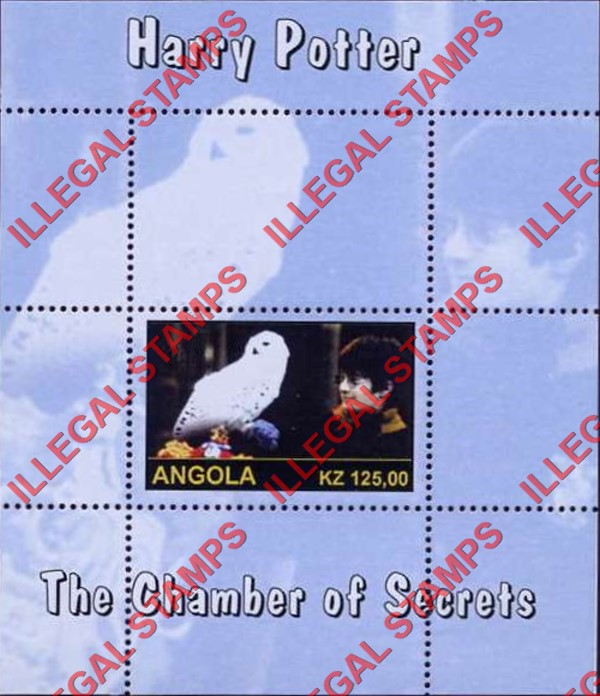 Angola 2003 Harry Potter Chamber of Secrets Illegal Stamp Souvenir Sheets of 1 (Sheet 2) Angola 2003 Harry Potter Chamber of Secrets Illegal Stamp Souvenir Sheets of 1 (Sheet 2)
