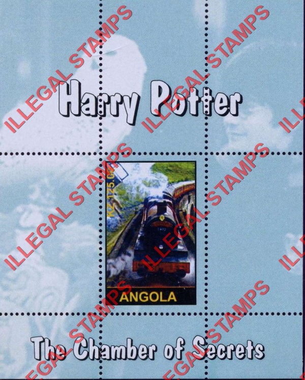 Angola 2003 Harry Potter Chamber of Secrets Illegal Stamp Souvenir Sheets of 1 (Sheet 3) Angola 2003 Harry Potter Chamber of Secrets Illegal Stamp Souvenir Sheets of 1 (Sheet 3)