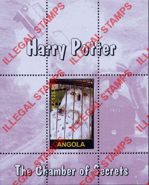 Angola 2003 Harry Potter Chamber of Secrets Illegal Stamp Souvenir Sheets of 1 (Sheet 4) Angola 2003 Harry Potter Chamber of Secrets Illegal Stamp Souvenir Sheets of 1 (Sheet 4)