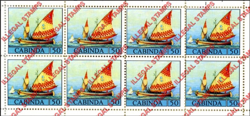 Cabinda 2010 Sailing Ships Venetian Fishing Boat Counterfeit Illegal Stamp Souvenir Sheet of 8 Cabinda 2010 Sailing Ships Venetian Fishing Boat Counterfeit Illegal Stamp Souvenir Sheet of 8