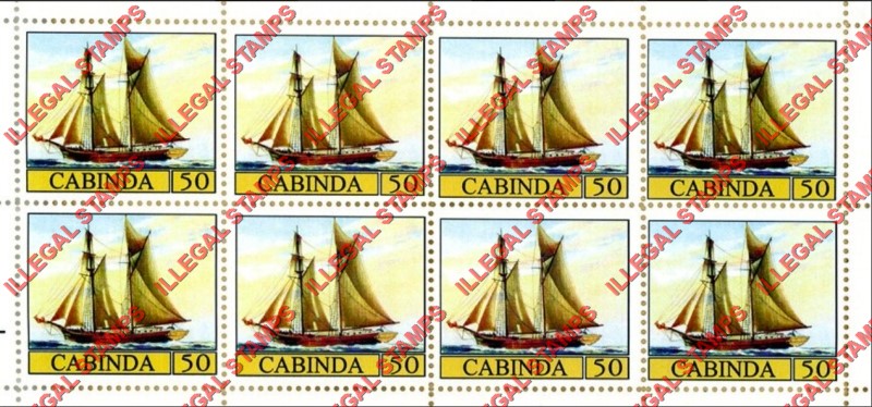 Cabinda 2010 Sailing Ships Topsail Schooner Counterfeit Illegal Stamp Souvenir Sheet of 8 Cabinda 2010 Sailing Ships Topsail Schooner Counterfeit Illegal Stamp Souvenir Sheet of 8