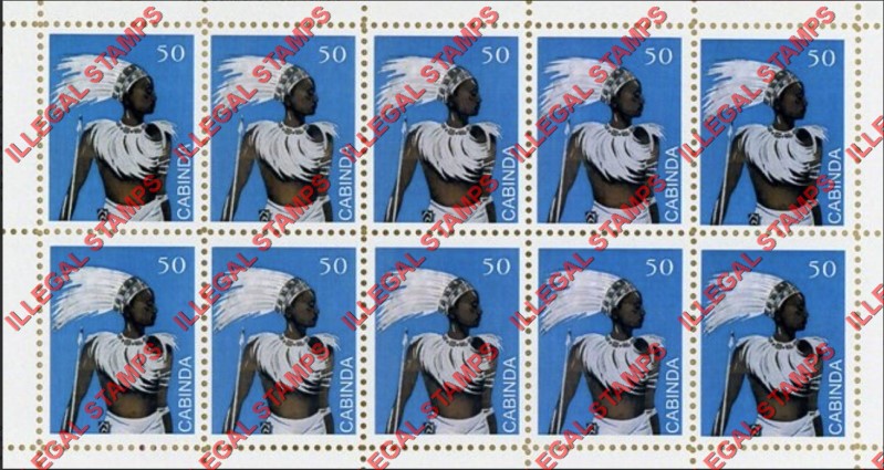 Cabinda 2011 African Dancer Intore Dancers Counterfeit Illegal Stamp Souvenir Sheet of 10 Cabinda 2011 African Dancer Intore Dancers Counterfeit Illegal Stamp Souvenir Sheet of 10