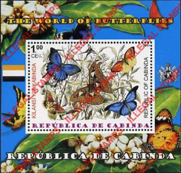 Cabinda 2011 Butterflies Counterfeit Illegal Stamp Souvenir Sheet of 1 (Sheet 2) Cabinda 2011 Butterflies Counterfeit Illegal Stamp Souvenir Sheet of 1 (Sheet 2)