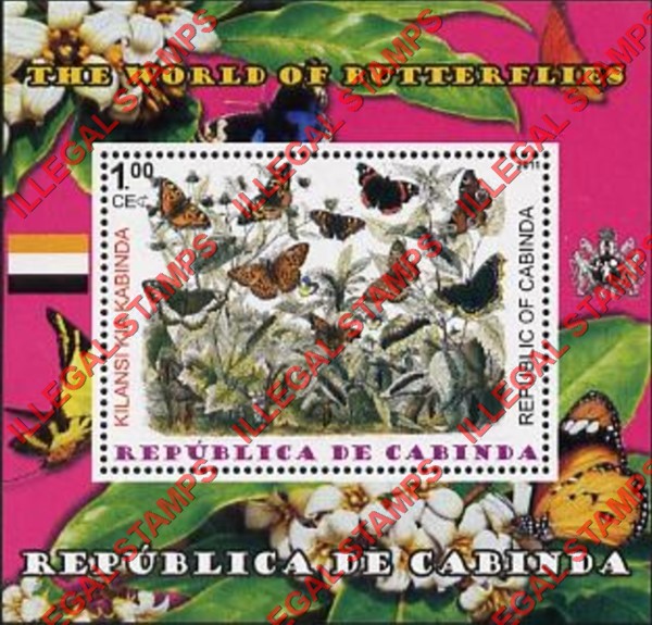 Cabinda 2011 Butterflies Counterfeit Illegal Stamp Souvenir Sheet of 1 (Sheet 3) Cabinda 2011 Butterflies Counterfeit Illegal Stamp Souvenir Sheet of 1 (Sheet 3)