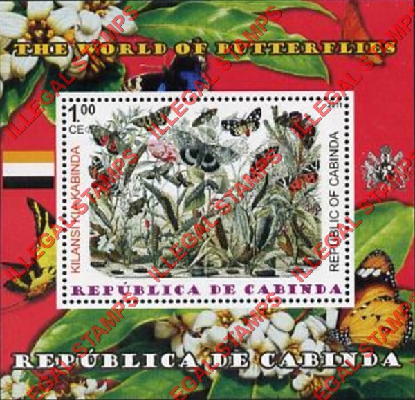 Cabinda 2011 Butterflies Counterfeit Illegal Stamp Souvenir Sheet of 1 (Sheet 4) Cabinda 2011 Butterflies Counterfeit Illegal Stamp Souvenir Sheet of 1 (Sheet 4)