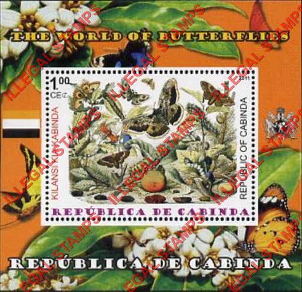 Cabinda 2011 Butterflies Counterfeit Illegal Stamp Souvenir Sheet of 1 (Sheet 5) Cabinda 2011 Butterflies Counterfeit Illegal Stamp Souvenir Sheet of 1 (Sheet 5)