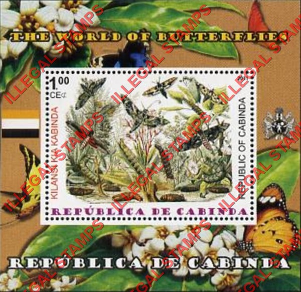 Cabinda 2011 Butterflies Counterfeit Illegal Stamp Souvenir Sheet of 1 (Sheet 6) Cabinda 2011 Butterflies Counterfeit Illegal Stamp Souvenir Sheet of 1 (Sheet 6)