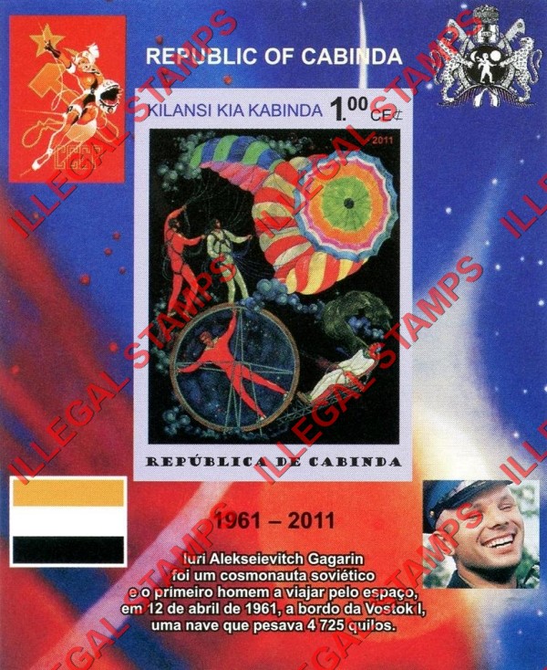 Cabinda 2011 Space Yuri Gagarin Paintings Counterfeit Illegal Stamp Souvenir Sheet of 1 (Sheet 8) Cabinda 2011 Space Yuri Gagarin Paintings Counterfeit Illegal Stamp Souvenir Sheet of 1 (Sheet 8)