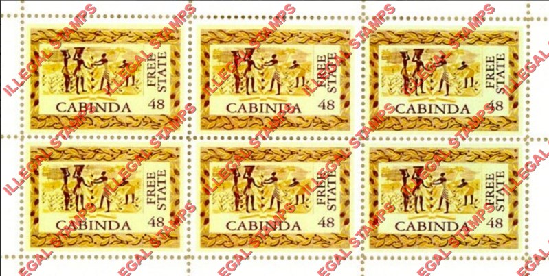 Cabinda 2012 Coffee and Cacao Plantation Counterfeit Illegal Stamp Souvenir Sheet of 6 Cabinda 2012 Coffee and Cacao Plantation Counterfeit Illegal Stamp Souvenir Sheet of 6