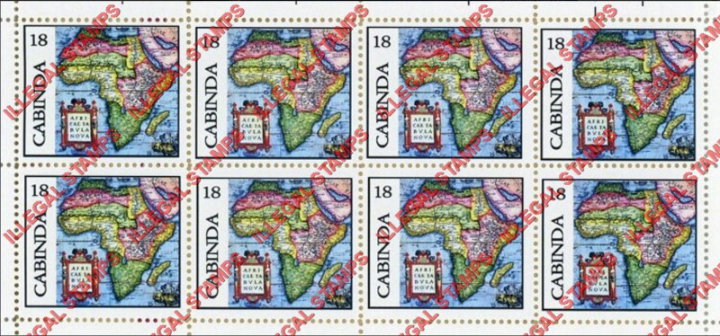 Cabinda 2012 Map of Africa Counterfeit Illegal Stamp Souvenir Sheet of 8 Cabinda 2012 Map of Africa Counterfeit Illegal Stamp Souvenir Sheet of 8