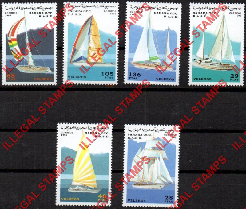 Sahara Occ. RASD 1996 Sailing Yachts Counterfeit Illegal Stamp Set of 6 Sahara Occ. RASD 1996 Sailing Yachts Counterfeit Illegal Stamp Set of 6